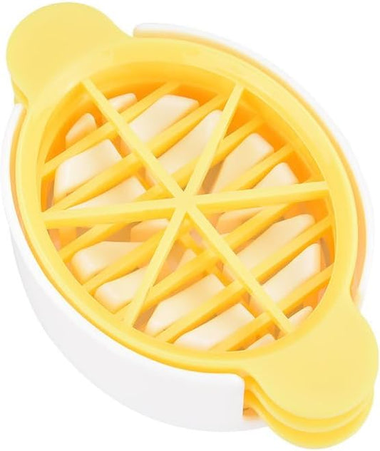 3-in-1 Egg Slicer for Hard-Boiled Eggs, Preserved Eggs, Century Eggs – Multi-Functional Kitchen Egg Cutter with Stainless Steel Wires – Cross-Border Household Tool for Even, Clean Cuts (Yellow)