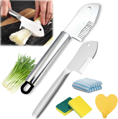 Stainless Steel Multi-Purpose Julienne Peeler, Protable Handheld Vegetable Shredder, Precision Veggie Julienne Blade, Quick & Easy Kitchen Shredder Tool For Potatoes, Carrot (B)