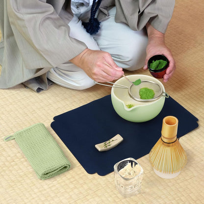 10-Pcs Matcha Whisk Set, Matcha Kit with Measuring Spoon/Cup, Green