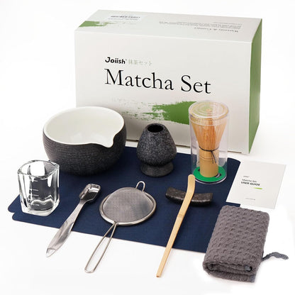 10-Pcs Matcha Whisk Set, Matcha Kit with Measuring Spoon/Cup, Green