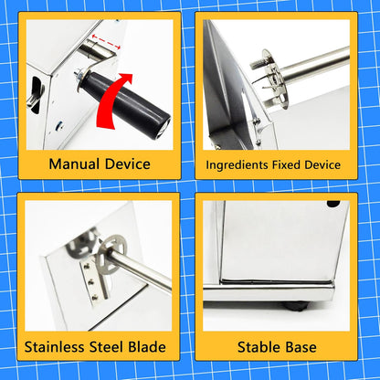 Tornado Potato Spiral Cutter Stainless Steel Spud Twisted Potato Chips Slicer French Fry Graters Cortador de Papas en Espiral Tornado for Potatoes Carrots Cucumbers Vegetable
