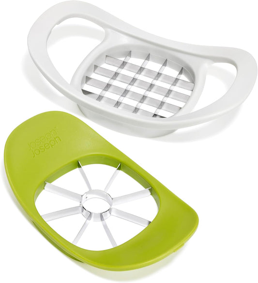 Nest Press 2-in-1 Apple Corer & Divider and Potato Chipper, Stainless Steel blades, BPA free, Dishwasher safe