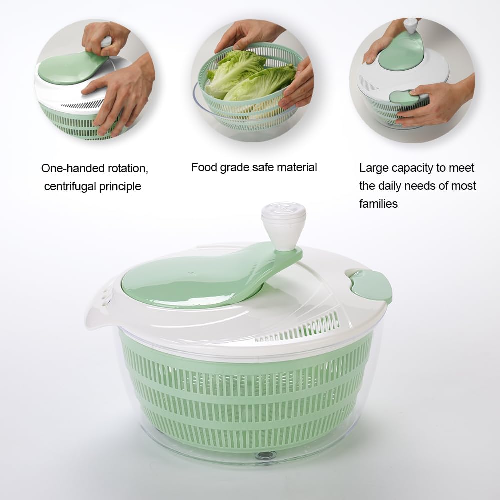 4.2L Green Salad Spinner & Lettuce Spinner for kitchen