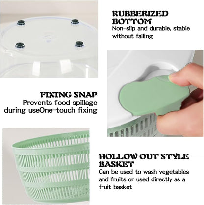 4.2L Green Salad Spinner & Lettuce Spinner for kitchen