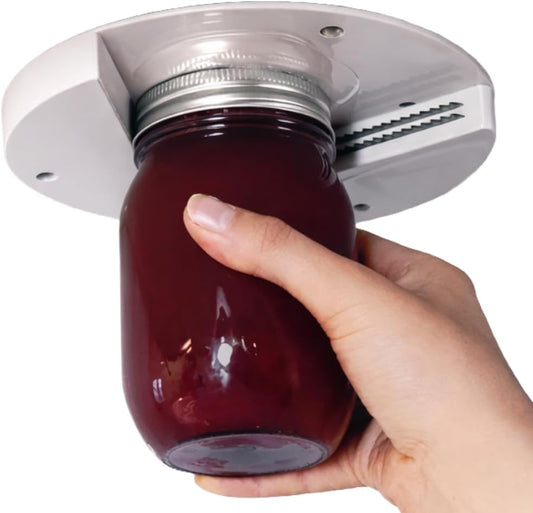 1 Pack Easy Grip Jar Opener for Seniors - Under Cabinet Jar Openers for Weak Hands, Arthritis jar opener, One Handed Gadgets & Bottle Opener - Kitchen Gadgets for Home Assistance