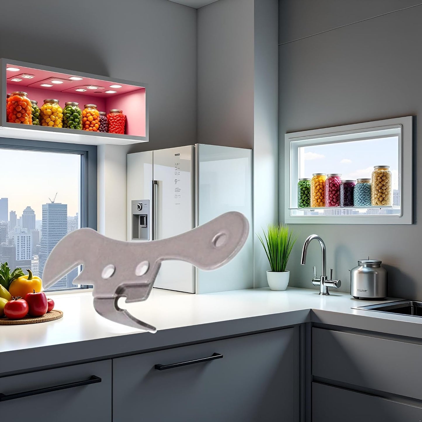 Silver One Size Stainless Steel Can Opener Manual Can Opener Multifunctional Kitchen Accessories, Manual Can Openers