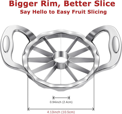 Apple Slicer and Corer,12‑Slice Stainless Steel,3 Forks & Brush