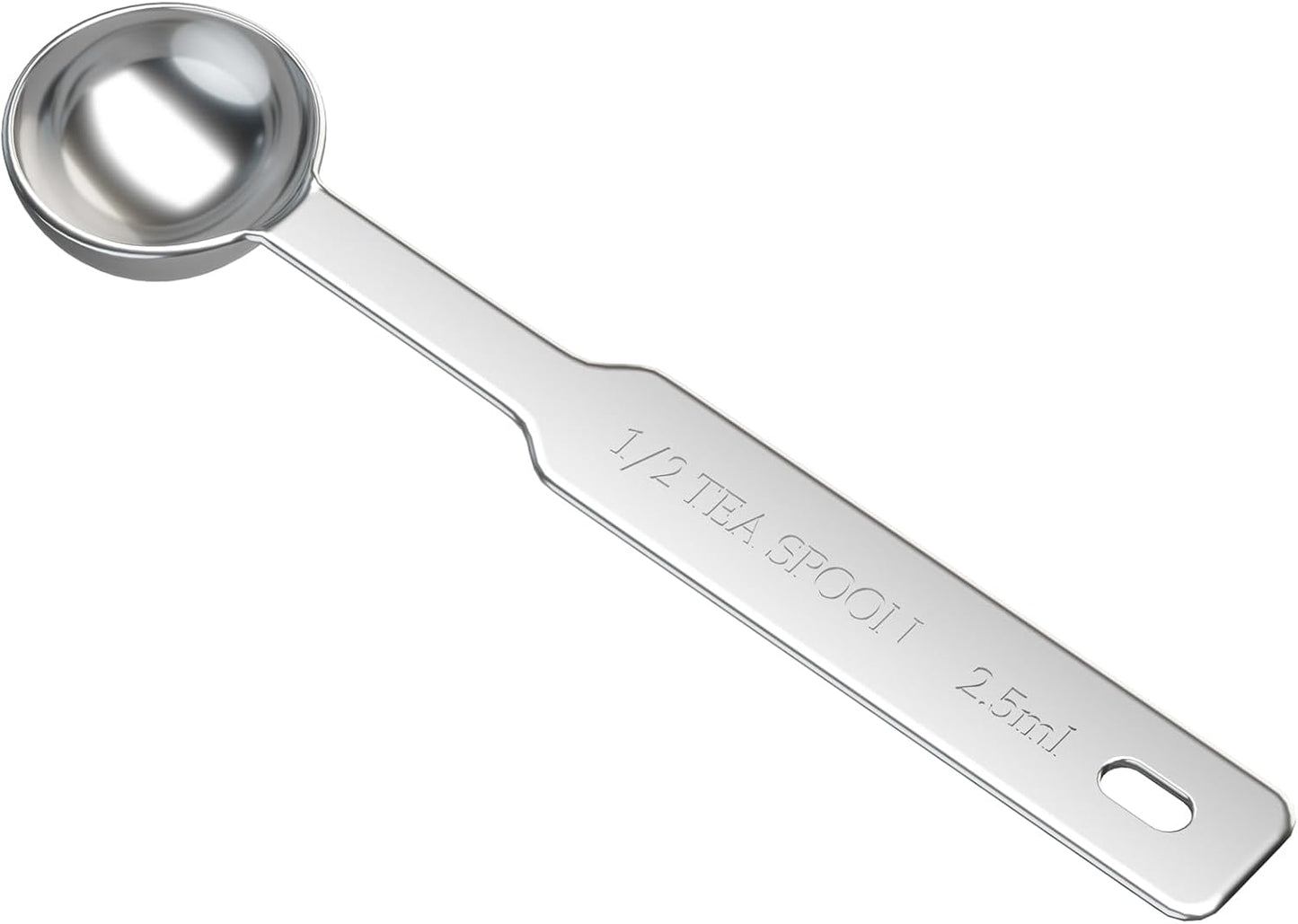 2PCS 1 Tsp(1/3tbsp, 1/6oz, 5ml) Single Measuring Spoon, Stainless Steel Individual Measure Scoop Only