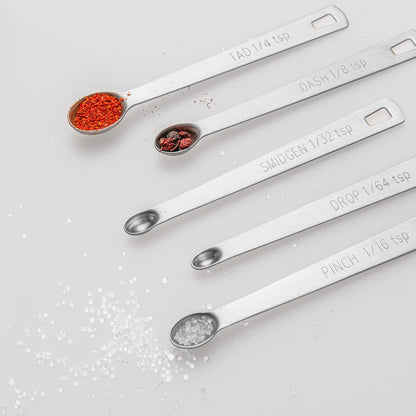 Mini Measuring Spoons Set, Stainless Steel, Cute