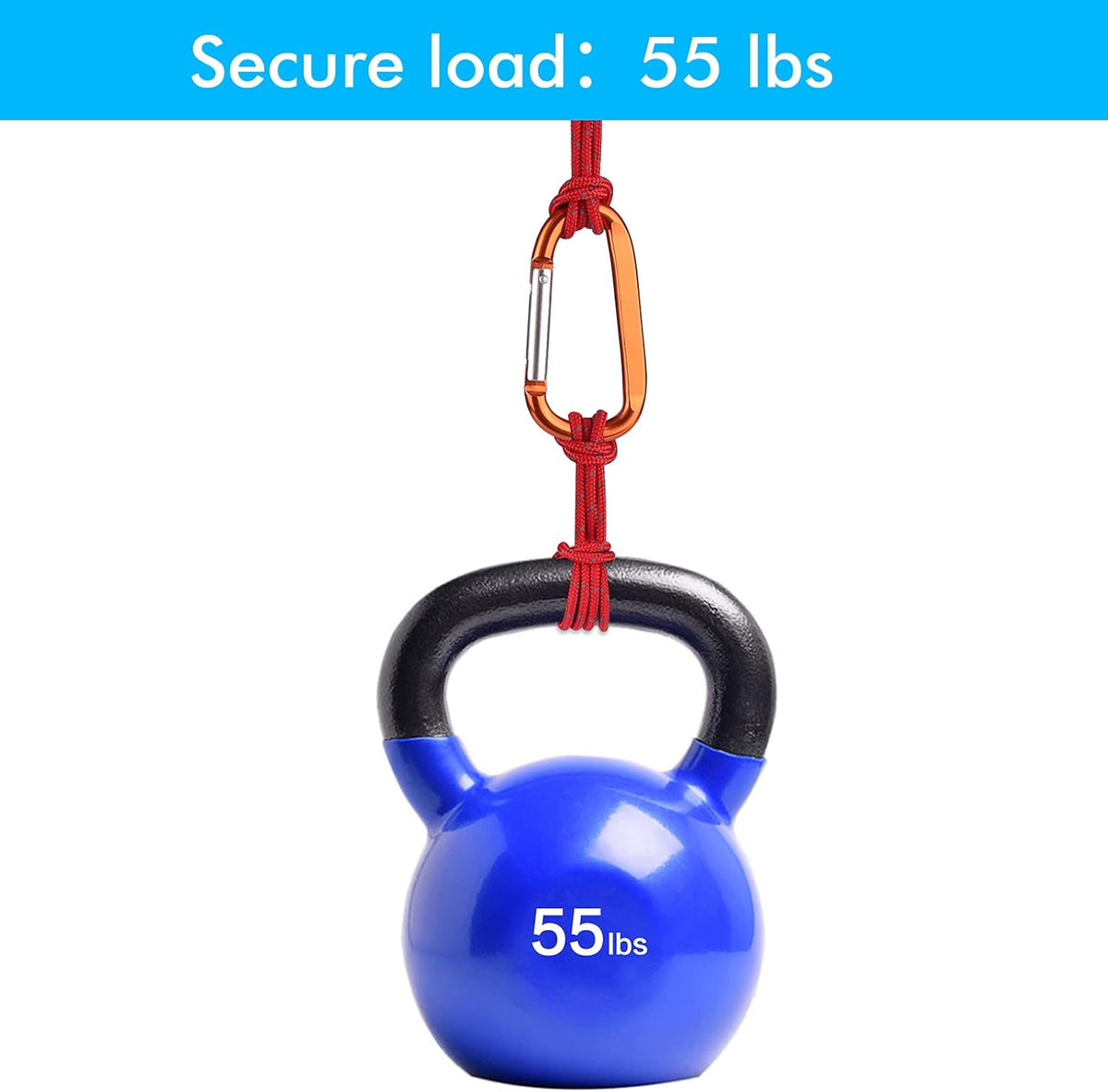 Carabiner Caribeaner Clip,3" Large Aluminum D Ring Shape Carabeaner with Keyring Keychain Hook