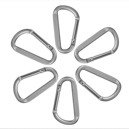 Carabiner Caribeaner Clip,3" Large Aluminum D Ring Shape Carabeaner with Keyring Keychain Hook