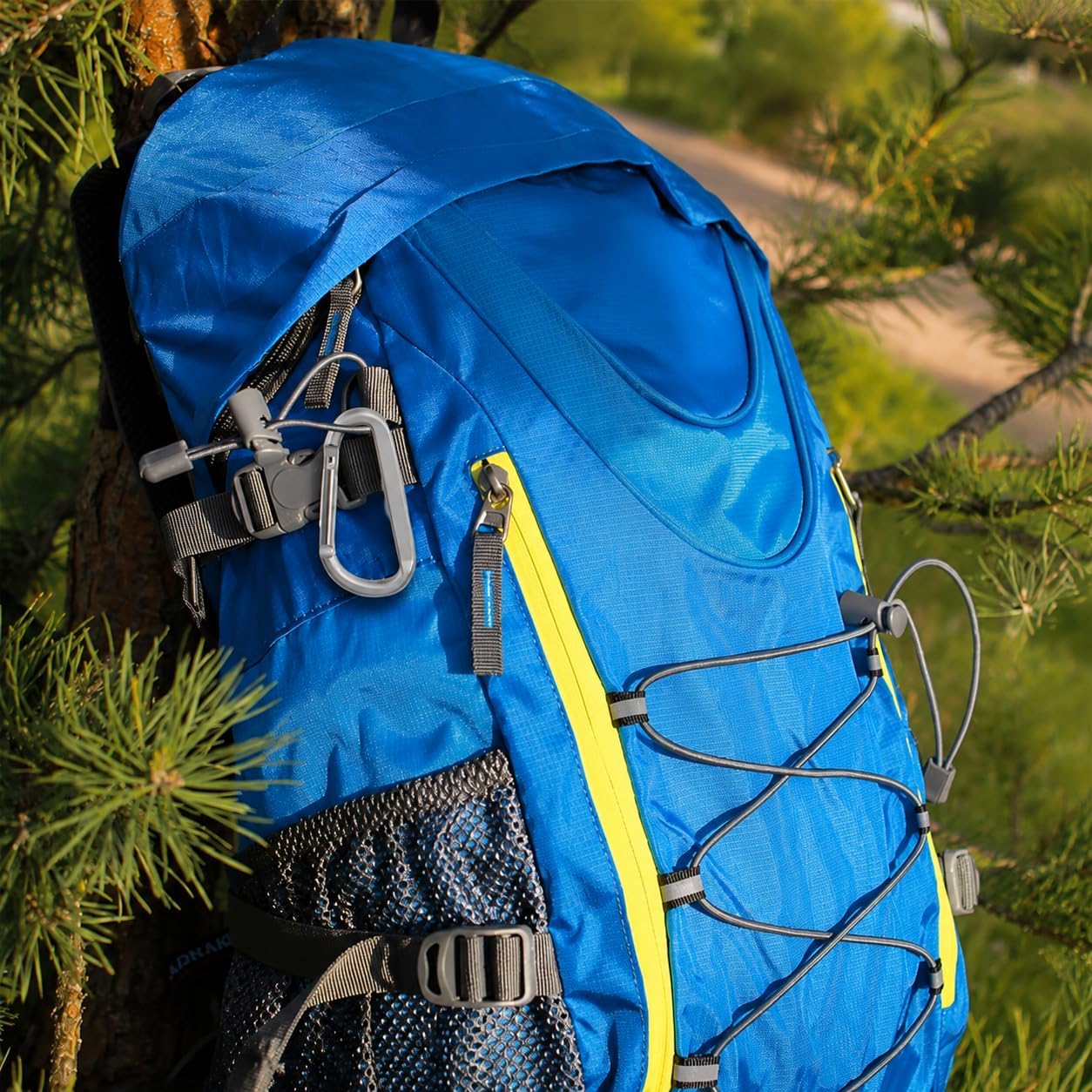 Carabiner Caribeaner Clip,3" Large Aluminum D Ring Shape Carabeaner with Keyring Keychain Hook