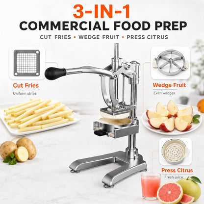 Commercial Vegetable Chopper & Food Dicer, Heavy Duty Vegetable Cutter with 1/4" & 3/8" Stainless Steel Blades, Manual Onion Potato Pepper Dicer for Restaurant Kitchen Food Prep