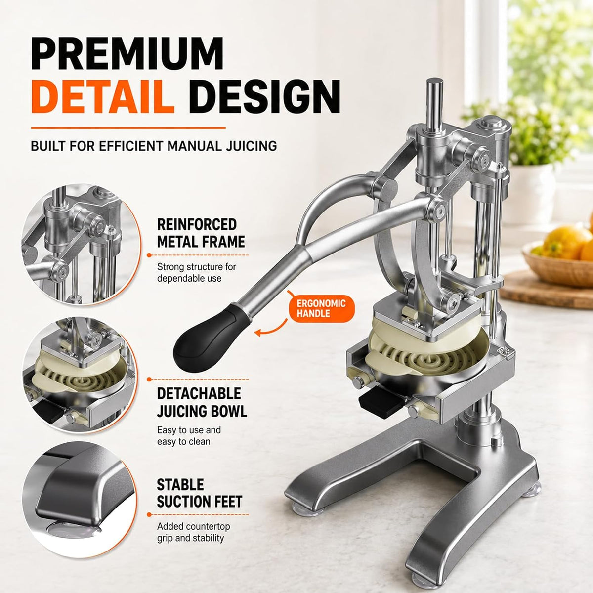Commercial Vegetable Chopper & Food Dicer, Heavy Duty Vegetable Cutter with 1/4" & 3/8" Stainless Steel Blades, Manual Onion Potato Pepper Dicer for Restaurant Kitchen Food Prep