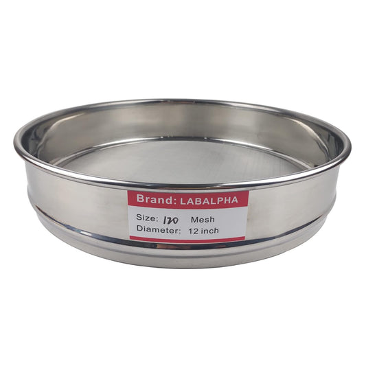 120 Mesh Lab Sieves, 120 Mesh Test Sieve, 12'' Diameter, 304 Stainless Steel Wire Cloth (0.125mm)