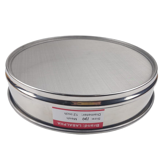 120 Mesh Lab Sieves, 120 Mesh Test Sieve, 12'' Diameter, 304 Stainless Steel Wire Cloth (0.125mm)