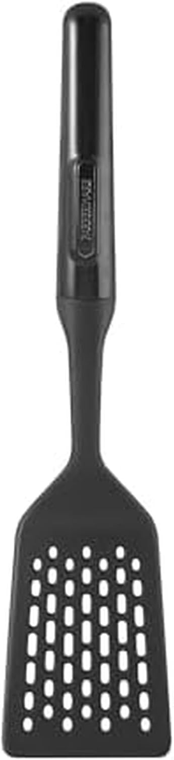 Professional Heat Resistant Nylon Slotted Turner-Safe for Non-Stick Cookware, Black