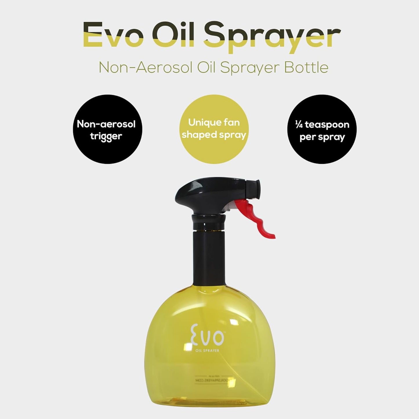 Minis, Non-Aerosol for Olive, Cooking Oils, and Vinegars, 8-Ounce Capacity, 1 Each Yellow and Green | Non-Aerosol Sprayers, 8 Fl Oz, ~0.25 Tsp and Pull, Bpa and Dehp and Latex-Free Food-Safe Plastic, Twist-on Funnel
