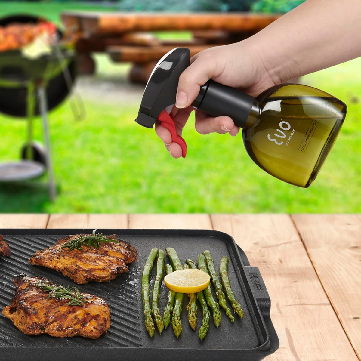 Minis, Non-Aerosol for Olive, Cooking Oils, and Vinegars, 8-Ounce Capacity, 1 Each Yellow and Green | Non-Aerosol Sprayers, 8 Fl Oz, ~0.25 Tsp and Pull, Bpa and Dehp and Latex-Free Food-Safe Plastic, Twist-on Funnel