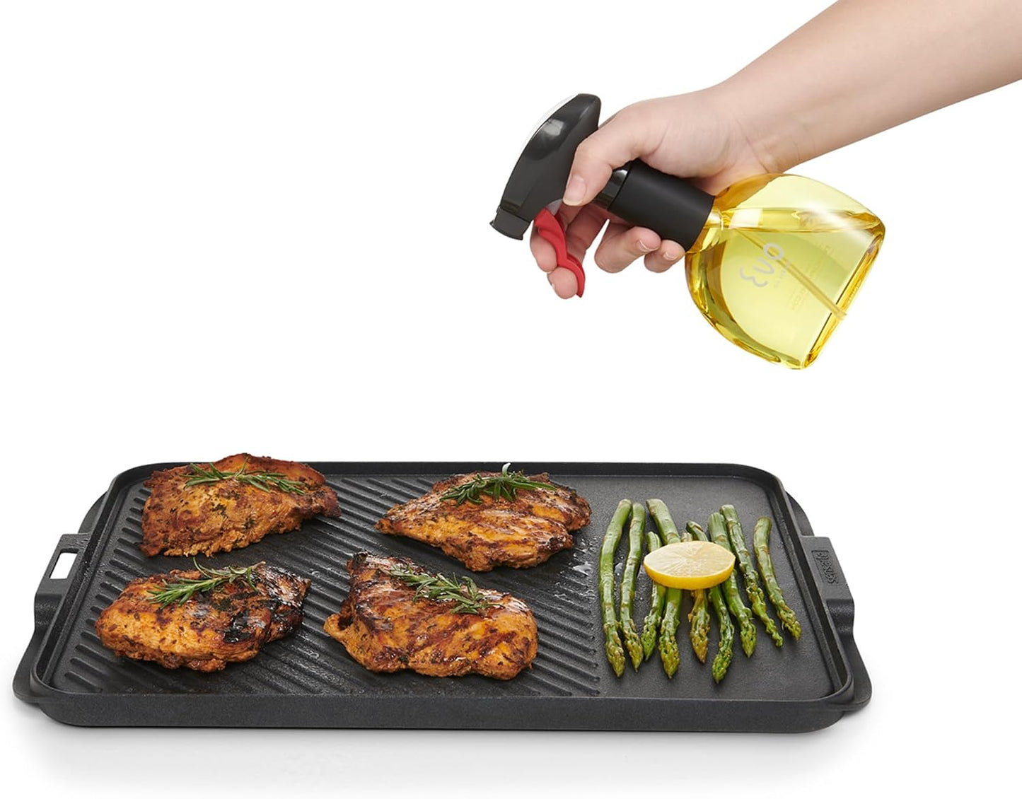 Minis, Non-Aerosol for Olive, Cooking Oils, and Vinegars, 8-Ounce Capacity, 1 Each Yellow and Green | Non-Aerosol Sprayers, 8 Fl Oz, ~0.25 Tsp and Pull, Bpa and Dehp and Latex-Free Food-Safe Plastic, Twist-on Funnel