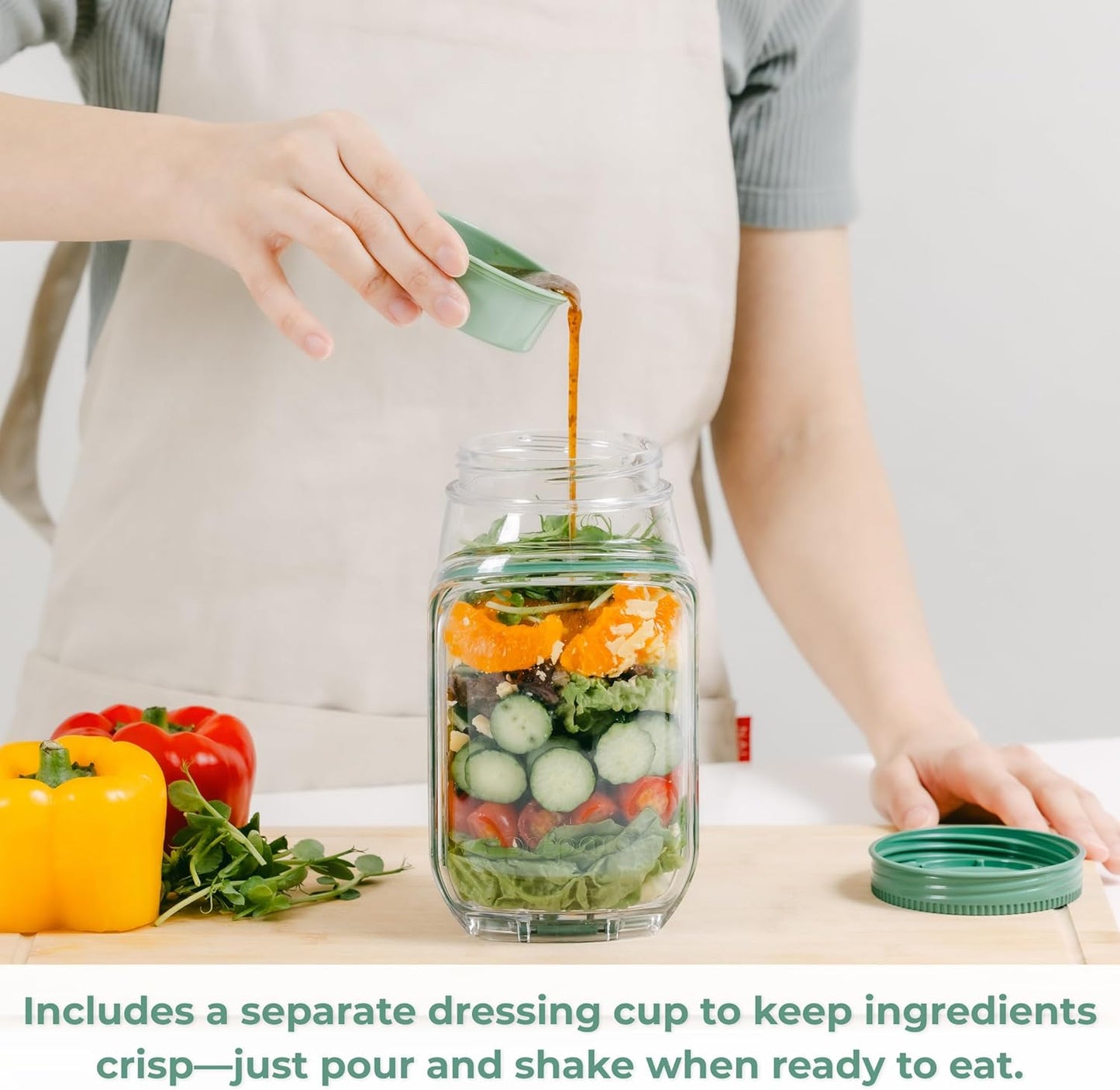 The Original Salad Pod, 4.5 Cups, Green