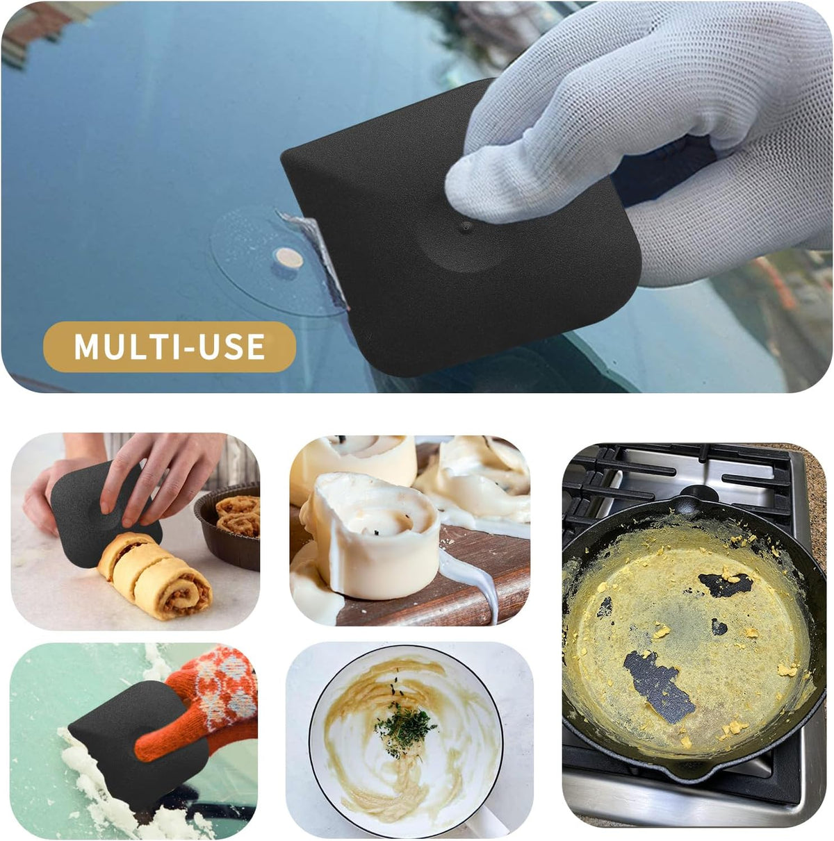 Herda Pan Scraper Pot Scraper Plastic Kitchen Scraper Tool,Food Scraper