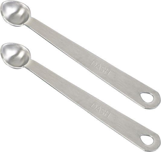 2PCS 1/8tsp(DASH) Tiny Measuring Spoon, Small Stainless Steel Teaspoon | Precise, Food-Grade, ‌Rust-Free, Sturdy & Durable, Dishwasher-Safe