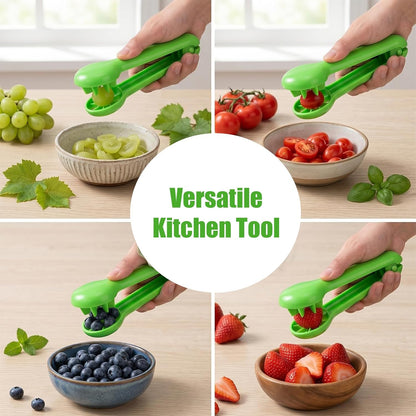 2PC 2026 New Grape Cutter Tool, Fruit Slicer Cuts Grapes, Cherry Tomatoes & Strawberries into 4 Pieces, Handheld Quarter Fruit Cutter Kitchen Gadget for Salad & Snack, BPA-Free