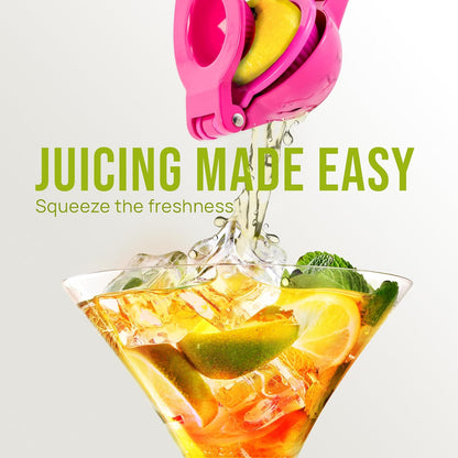 Zulay Metal 2-In-1 Lemon Squeezer Manual - Sturdy, Max Extraction Hand Juicer Lemon Squeezer Gets Every Last Drop - Easy to Clean & Use Citrus Juicer-Yellow/Green