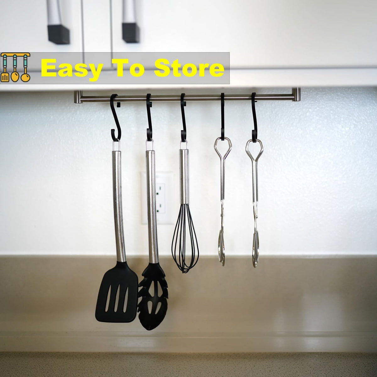 9-Inch Heavy Duty Stainless Steel Kitchen Tongs - Comfortable Ergonomic Grip, Scissor Design, Heat Resistant for BBQ and Cooking