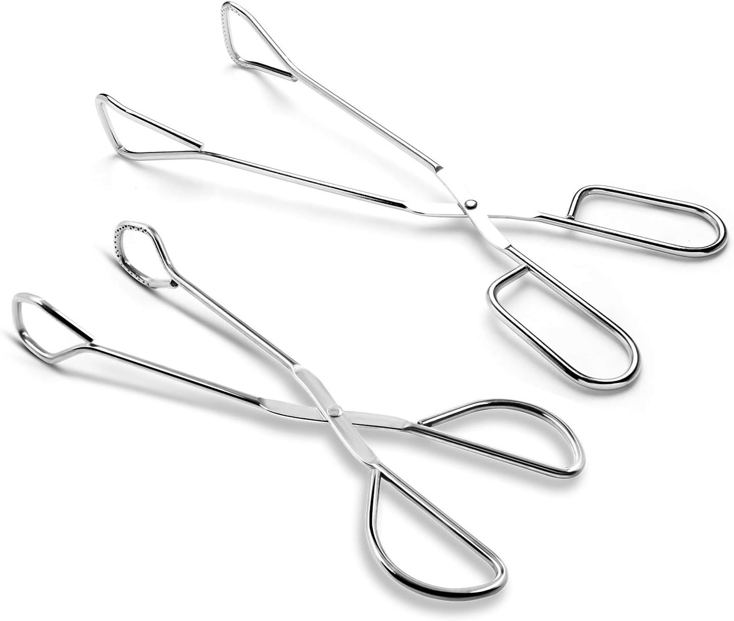 9-Inch Heavy Duty Stainless Steel Kitchen Tongs - Comfortable Ergonomic Grip, Scissor Design, Heat Resistant for BBQ and Cooking