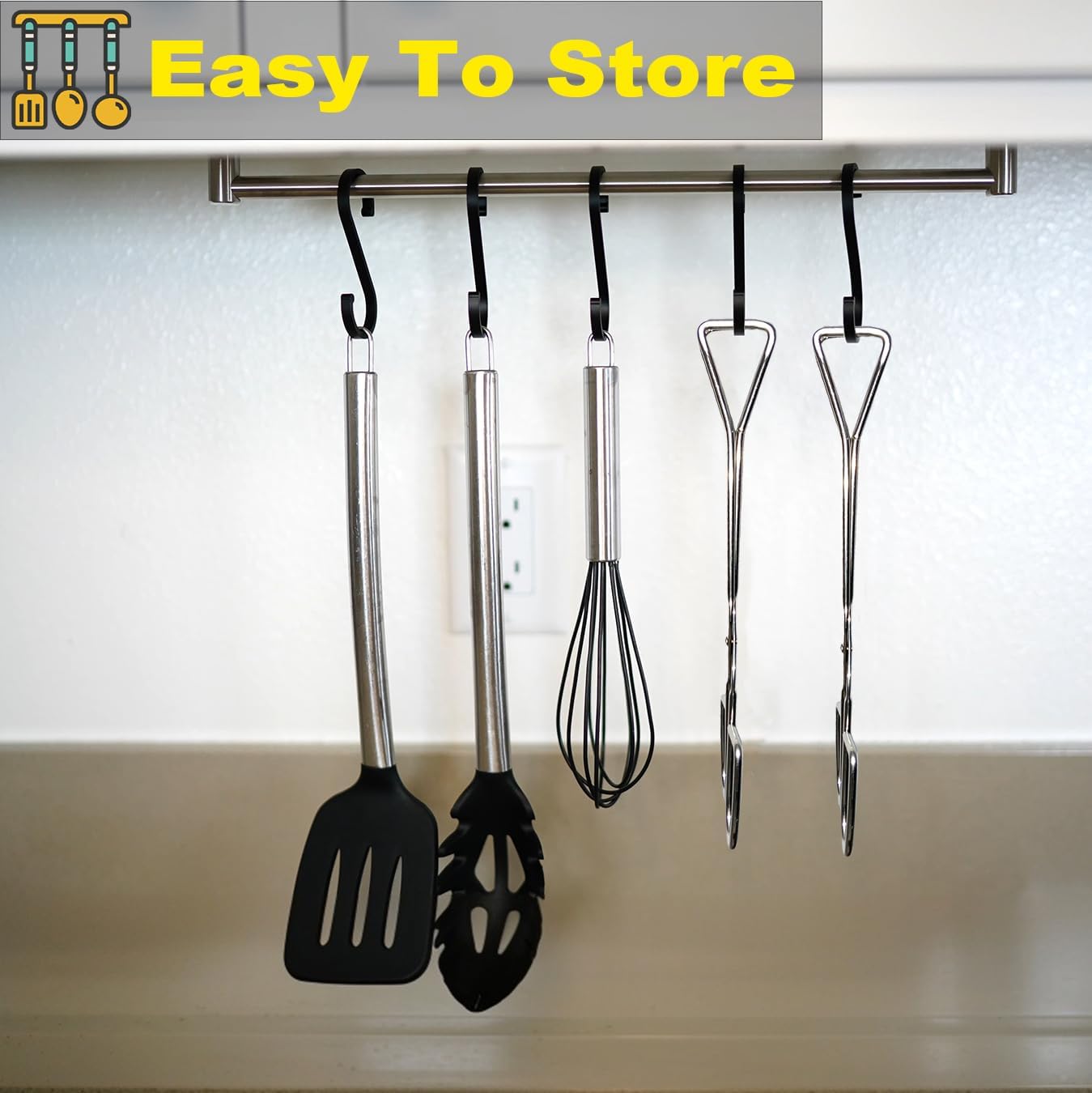 9-Inch Heavy Duty Stainless Steel Kitchen Tongs - Comfortable Ergonomic Grip, Scissor Design, Heat Resistant for BBQ and Cooking
