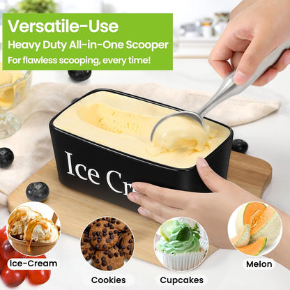 Stainless Steel Ice Cream Scoop, Heavy Duty Ice Cream Scooper