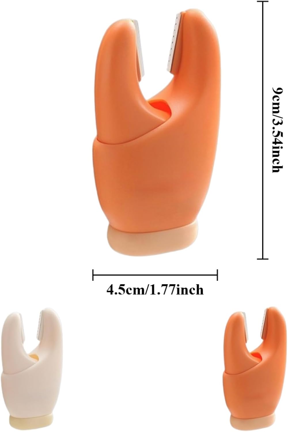 Crab Claw Garlic Ginger Peeler 2-in-1 Kitchen Tool, 3.54"x1.77"x1.18" (White)