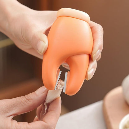 Crab Claw Garlic Ginger Peeler 2-in-1 Kitchen Tool, 3.54"x1.77"x1.18" (White)