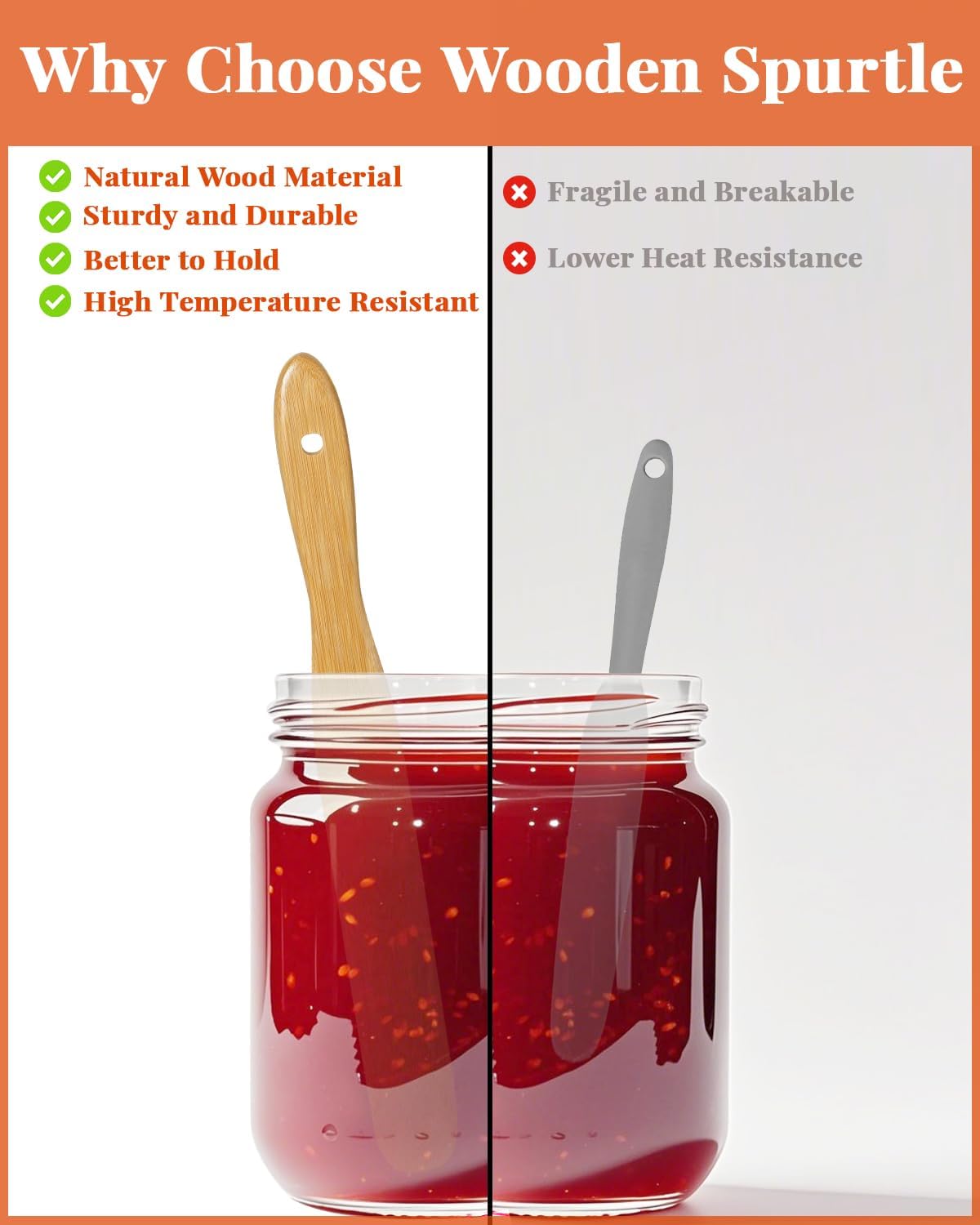 3Pcs Skinny Spurtle for Sourdough Starter, Wooden Spurtle Spatula for Cooking, Spreading, Reaching Bottom of Jar, Dough Whisk and Sour Dough Tools, Spurtles Kitchen Tools Wooden for Baking Lovers