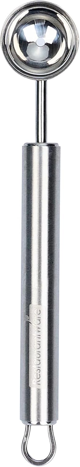 Stainless Steel Melon Baller - 6 Pack - German Standard Fruit Scooper, Ergonomic Grip, Dishwasher Safe - Fruit Baller For Watermelon, Cantaloupe, Butter, DIY Fruit Platter