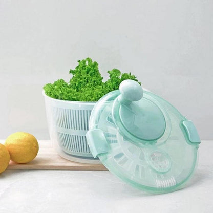 Salad Spinner Large Plastic Kitchen Salad Spinner 5 Litres Quick Vegetable Dryer BPA Free(Pink)