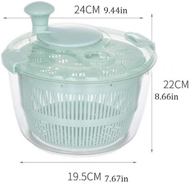 Salad Spinner Large Plastic Kitchen Salad Spinner 5 Litres Quick Vegetable Dryer BPA Free(Pink)