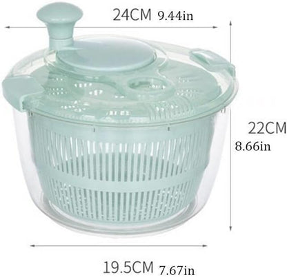 Salad Spinner Large Plastic Kitchen Salad Spinner 5 Litres Quick Vegetable Dryer BPA Free(Pink)
