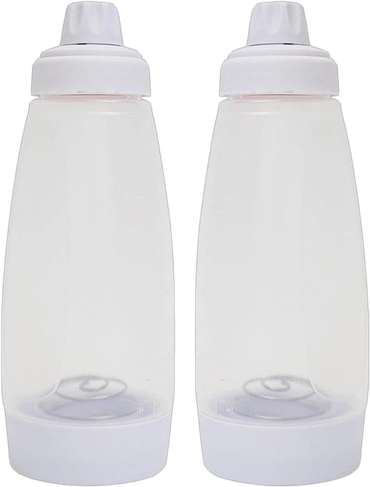 2-piece pancake batter dispenser with mixing ball, suitable for pancakes, crepes, waffles, pancakes, kataev cakes, cupcakes, etc