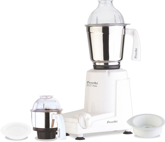 MG146 Eco Twin 2-Jar Mixer Grinder, Medium, White