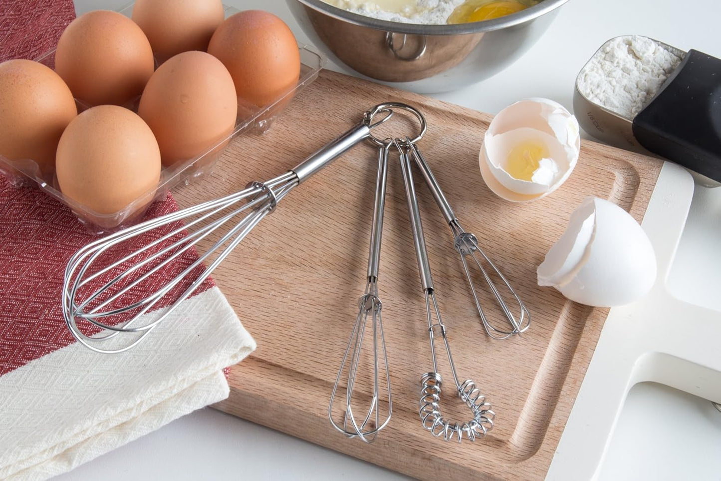 Fox Run 8-Inch Flat Coil Whisk, 8.25 x 1.5 x 1.25, Metallic