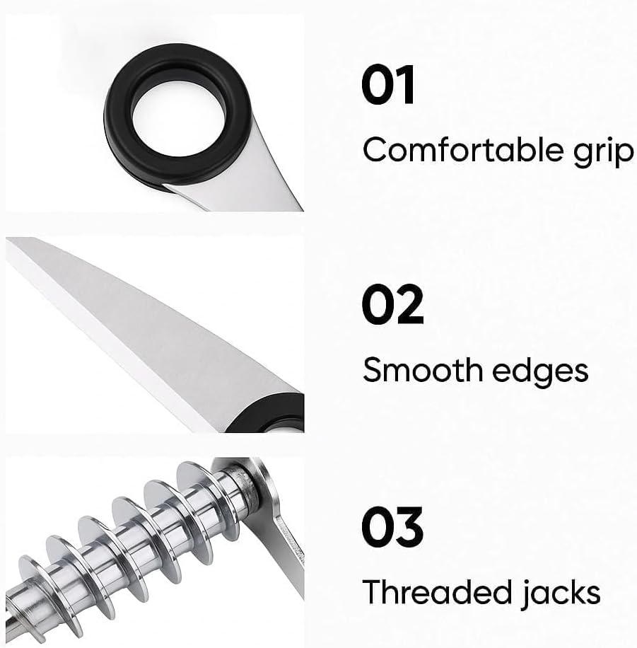 Piranha Spiral Cutter, Stainless Steel Spiral Cutter for Veggies, Kitchen Spiralizer Tool for Cucumber, Potato, Carrot and More