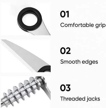 Piranha Spiral Cutter, Stainless Steel Spiral Cutter for Veggies, Kitchen Spiralizer Tool for Cucumber, Potato, Carrot and More