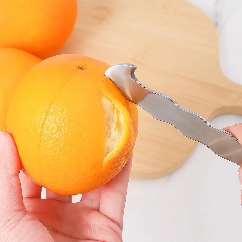 Piranha Spiral Cutter, Stainless Steel Spiral Cutter for Veggies, Kitchen Spiralizer Tool for Cucumber, Potato, Carrot and More