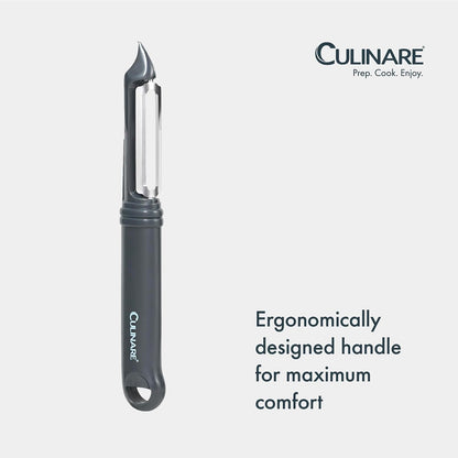 Swivel Peeler, Grey, Plastic/Stainless Steel, Manual Potato/Vegetable/Fruit Peeler, Moves Over Contours for Fast Peeling, Dishwasher Safe