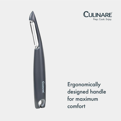Swivel Peeler, Grey, Plastic/Stainless Steel, Manual Potato/Vegetable/Fruit Peeler, Moves Over Contours for Fast Peeling, Dishwasher Safe
