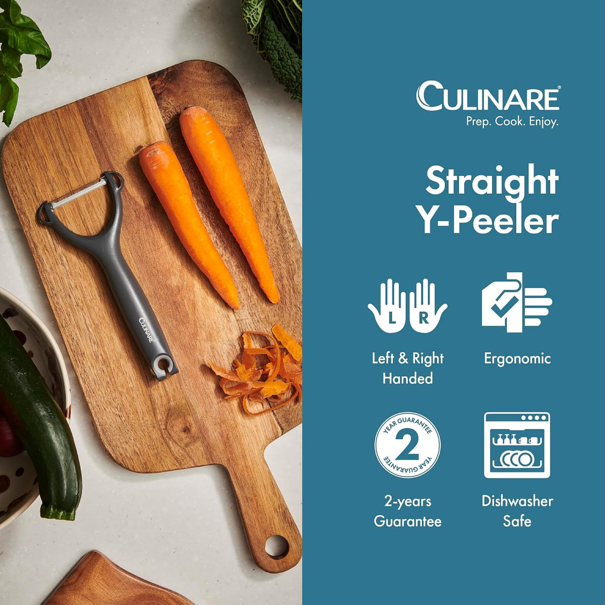 Swivel Peeler, Grey, Plastic/Stainless Steel, Manual Potato/Vegetable/Fruit Peeler, Moves Over Contours for Fast Peeling, Dishwasher Safe