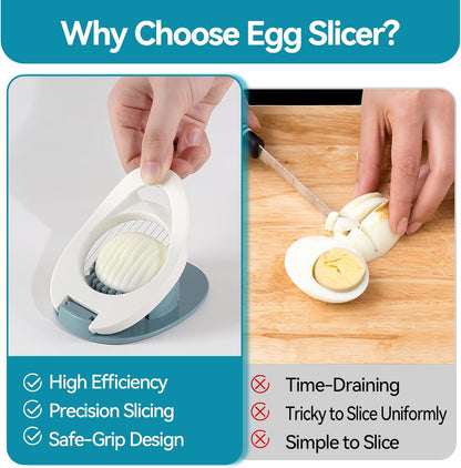Egg Slicer for Hard Boiled Eggs, Stainless Steel Wire Cutter